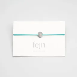 fejn jewelry fejn jewelry Armband 'satin disc' mit farbigen Textilband – Produktbild 1 von 1