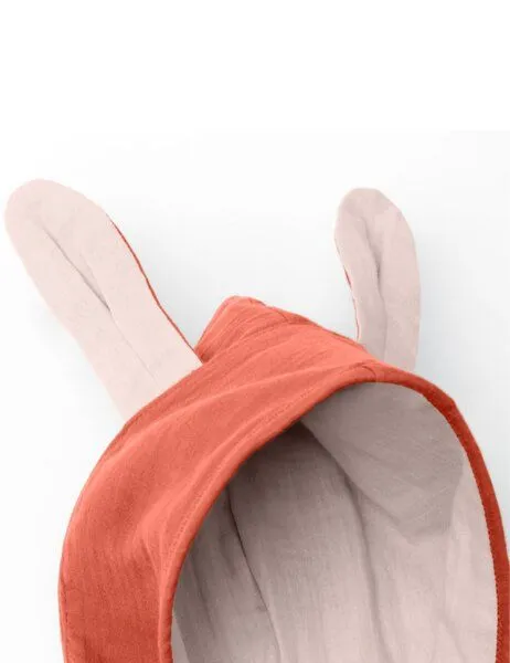 Mababu Mababu Musselin Badeponcho aus 100% Bio-Baumwolle, OEKO-TEX® STANDARD 100 & GOTS zertifiziert, für Kinder (1-3 Jahre, 4-7 Jahre), Rust/beige, – Produktbild 4 von 4