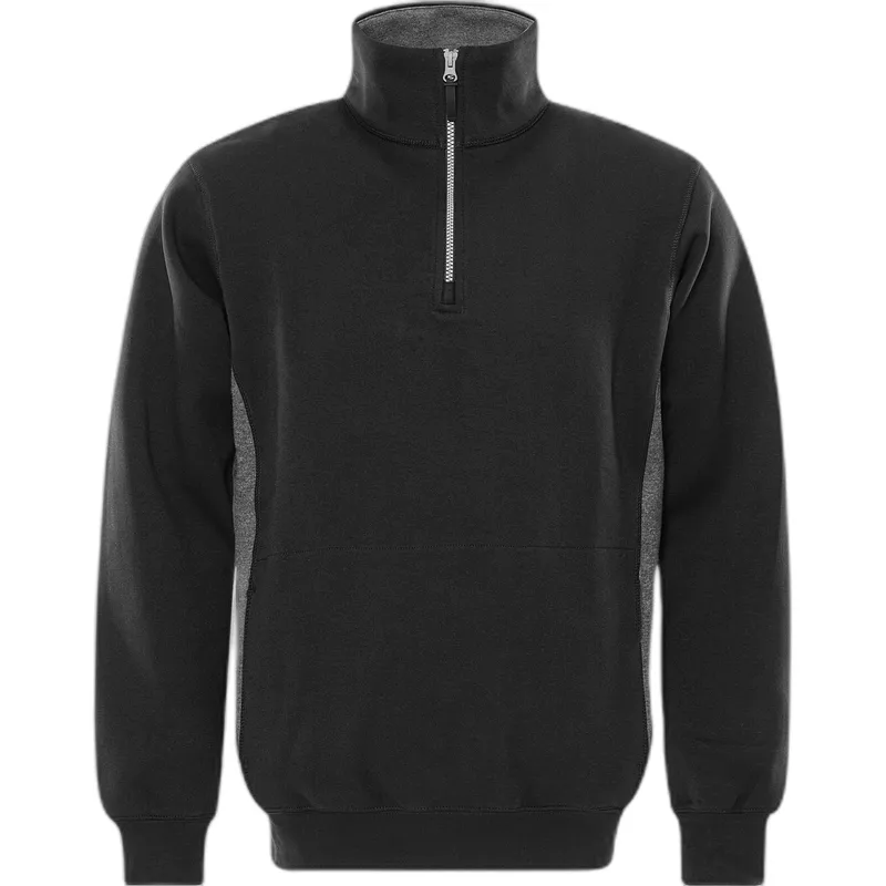 Fristads Sweatshirt 1/2 zip Fristads 1705 DF, Noir, – Produktbild 2 von 2