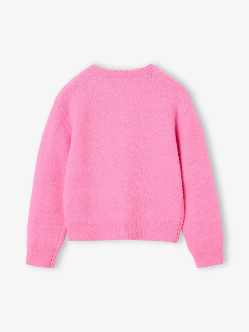 Vertbaudet Flauschige Strickjacke Mädchen, Rosa, – Produktbild 4 von 4