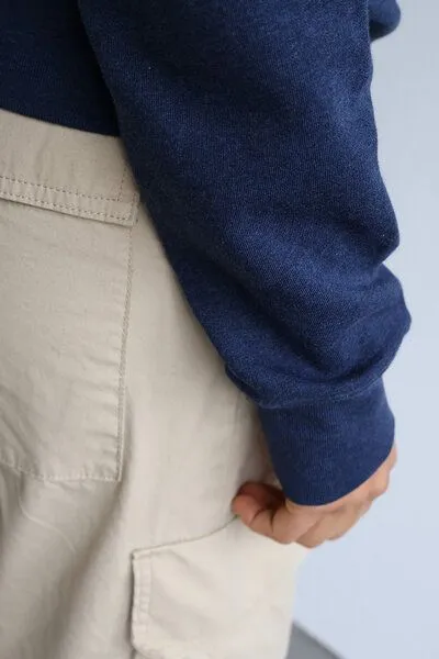 Kultgut Kultgut NEW Recycling Generation - Vegan Sweatshirt / Kuschelig weich, Dunkelblaumeliert, – Produktbild 4 von 4