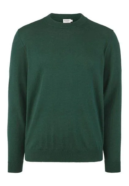 hessnatur hessnatur Pullover Regular aus reiner Bio-Merinowolle, Wacholdergrün, – Produktbild 3 von 4