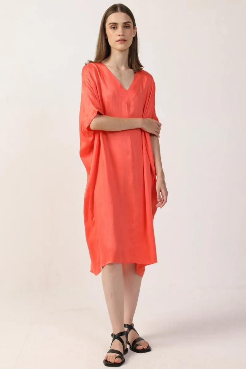 Neu Nomads Neu Nomads Damen vegan Kleid Kaftan Francine Melone, Dunkelorange, – Produktbild 2 von 2