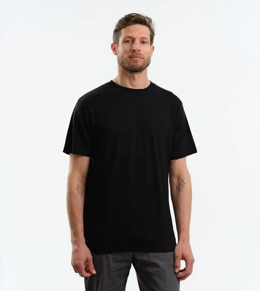 Gary Mash GARY MASH Herren Basic T-Shirt aus TENCEL Modal Mix, Schwarz, – Produktbild 1 von 4