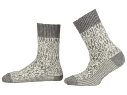hirsch natur hirsch natur Unisex-Wollsocken 'Norweger Sternenmuster' hellgrau/natur – Produktbild 1 von 1