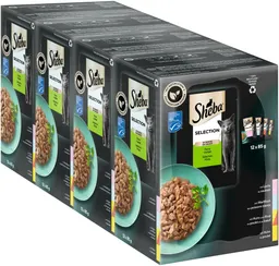 Sheba Sheba SHEBA® Portionsbeutel Multipack Feine Vielfalt in Sauce 4 x 12 x 85g, Nassfutter für: Katze – Produktbild 1 von 1