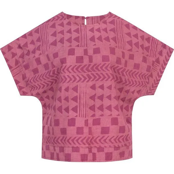 Global Mamas Global Mamas Bio Bluse - CREW - Adobe, Adobe rosewood (rosa), – Produktbild 1 von 4