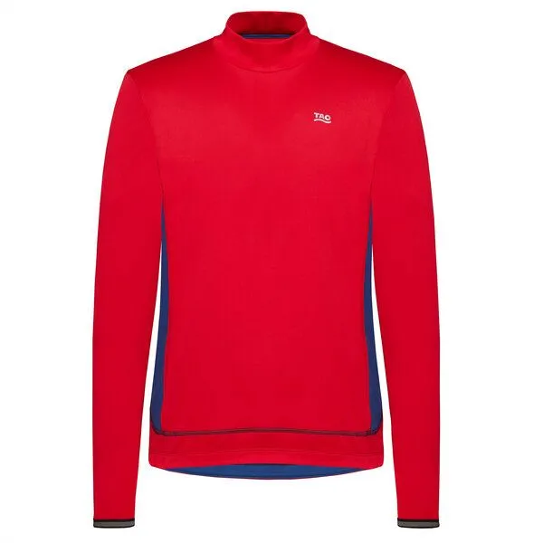 TAO Sportswear TAO Sportswear Warmes Herren Langarm Laufshirt HALVAR mit Stehkragen, Rot, – Produktbild 1 von 4