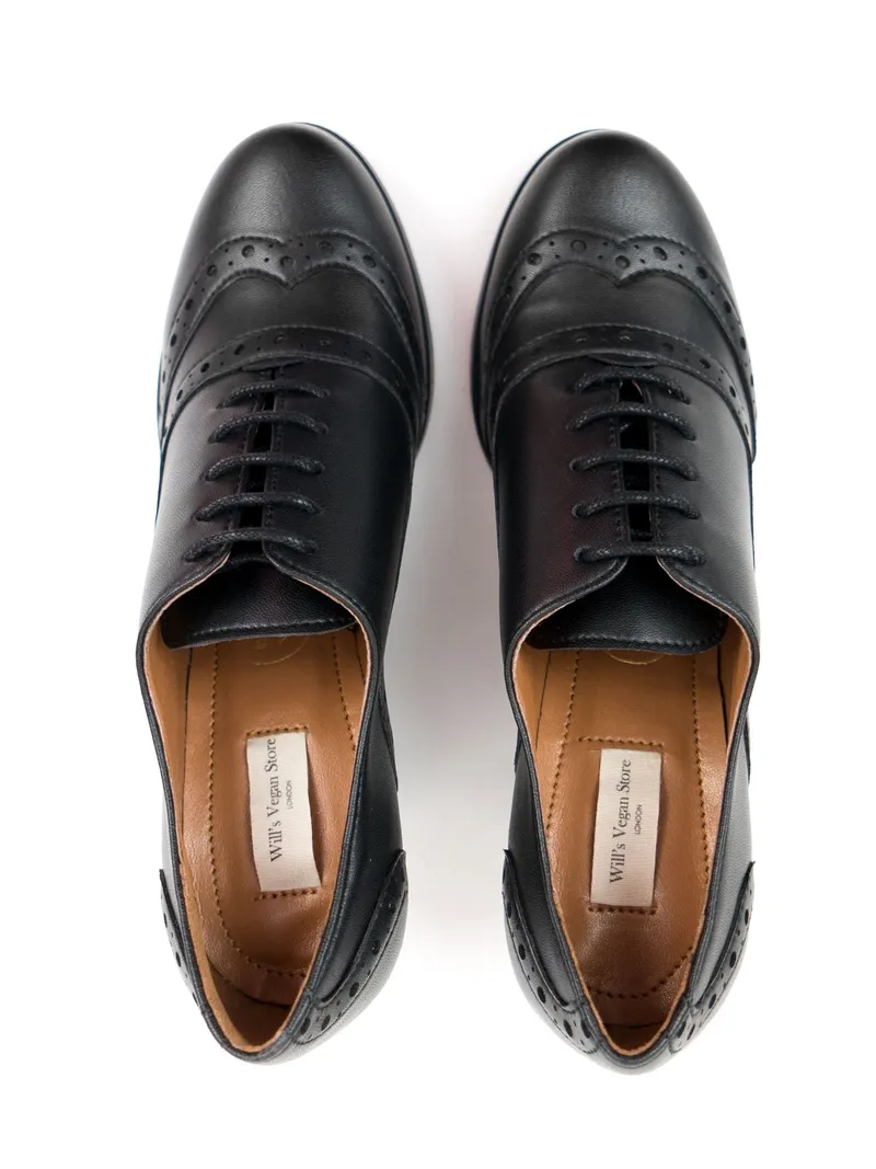 Will's Vegan Store Will's Vegan Store Damen vegan Brogues City Schwarz, Schwarz, – Produktbild 2 von 2