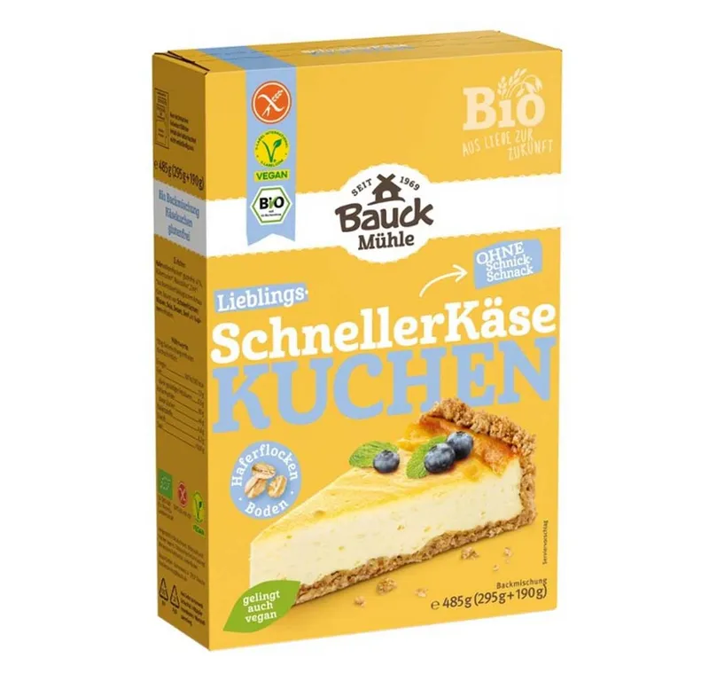 Bauck Mühle Fertiggericht Backmischung - Schneller Käsekuchen 485g – Produktbild 1 von 1