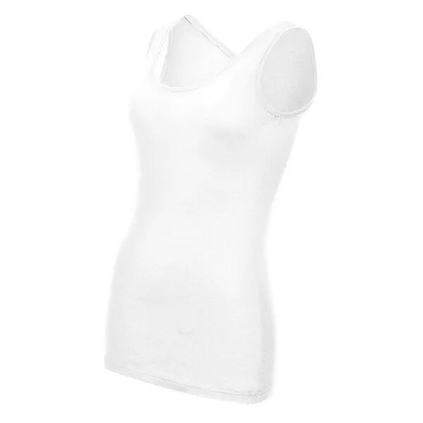 Kaipara - Merino Sportswear Kaipara - Merino Sportswear URBAN Merino ärmelloses Unterhemd Damen Slimfit 200, White, – Produktbild 2 von 2