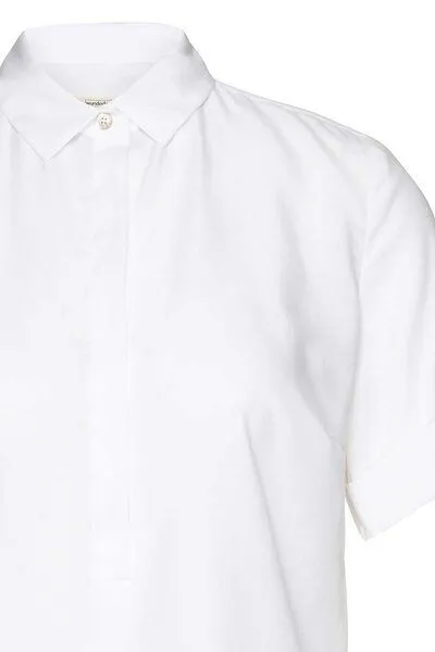 Wunderwerk Wunderwerk Damen Bluse aus Lyocell (TENCEL) "TENCEL shirt blouse 1/2", Weiß (100 white), – Produktbild 4 von 4