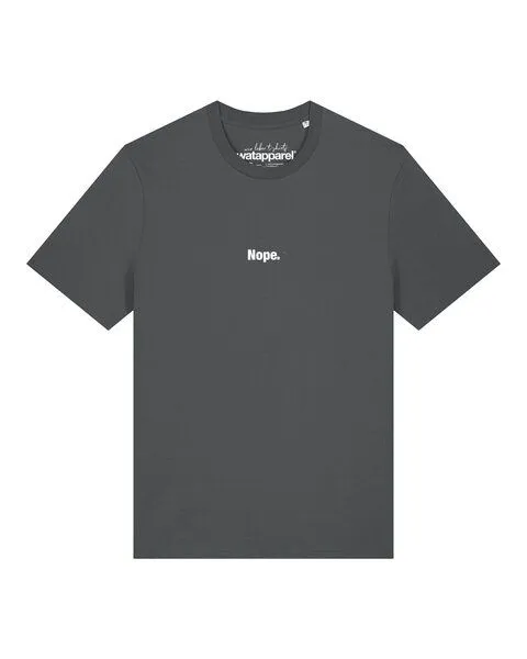 watapparel watapparel T-Shirt Unisex Nope, Anthracite, – Produktbild 1 von 2