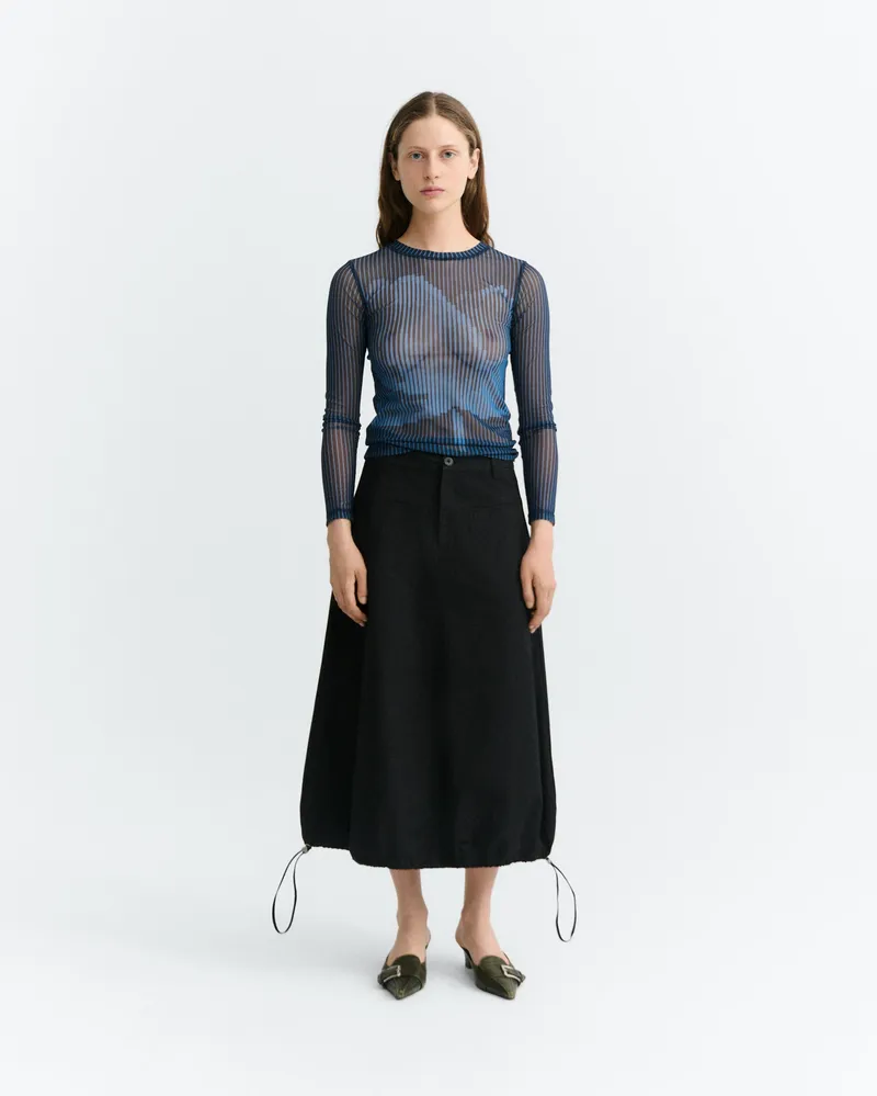 thinking mu thinking mu Damen vegan Midirock Estel Paper Touch, Schwarz, – Produktbild 1 von 2