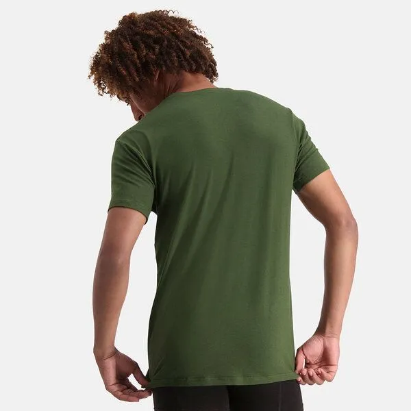 Bamboo Basics Bamboo Basics Rundhals T-Shirt RUBEN aus Bambusviskose / Biobaumwolle (2er Pack), Khaki (grün), – Produktbild 3 von 4