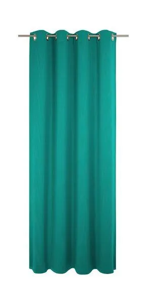 Nature by Adam Nature by Adam Vorhang aus 100% Bio-Baumwolle - Made in Germany - Uni Collection, Petrol, – Produktbild 2 von 7