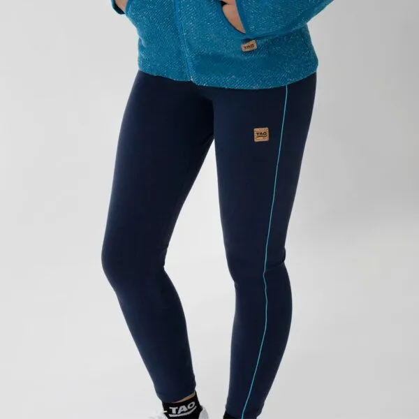 TAO Sportswear TAO Sportswear Damen Leggings FRIDA aus Bio-Baumwolle, Blau, – Produktbild 4 von 4