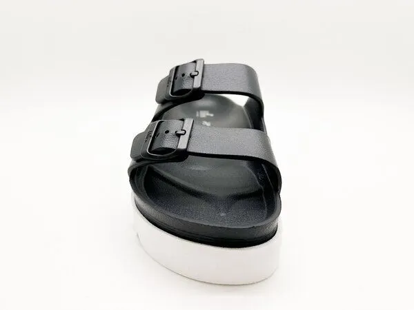 thies Vegane Ecofoam Plateau Sandale von thies ® aus recyceltem EVA, Black (schwarz), – Produktbild 3 von 4