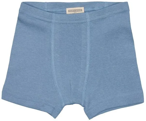 loud + proud loud + proud Babys & Kinder Doppelpack Boxer aus Feinripp, GOTS-zertifiziert, Dusk/blau, – Produktbild 1 von 4
