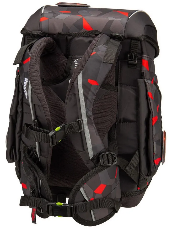 Ergobag Ergobag Schulranzen Schulranzen-Set CUBO TaekBärdo 5-teilig, 25/26 (5-teilig), ergonomisch, höhenverstellbar, Your-Size-System, ab 1. Klasse, Schwarz, – Produktbild 6 von 8
