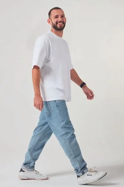 COREBASE COREBASE Oversized TShirt - Heavyweight - 300 g/m², Weiss, – Produktbild 4 von 7