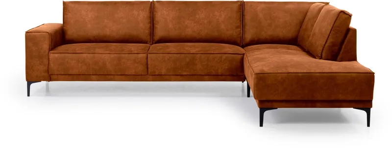 OTTO home Ecksofa OLAND Luxus-Microfaser L-Form, B: 289 cm, Skandi-Design, Braun, – Produktbild 3 von 5