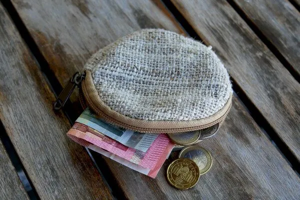 Himal Hemp Himal Hemp Geldbeutel rund aus Bio-Hanf und Recycle-Sari / Recycle Wolle – Produktbild 7 von 7