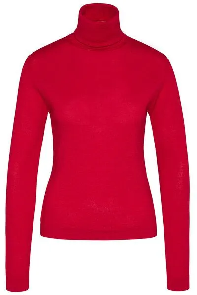 Wunderwerk Wunderwerk Damen Rollkragenpullover aus Schurwolle "Core rollneck merino", Hell rot (scarlet red), – Produktbild 1 von 3