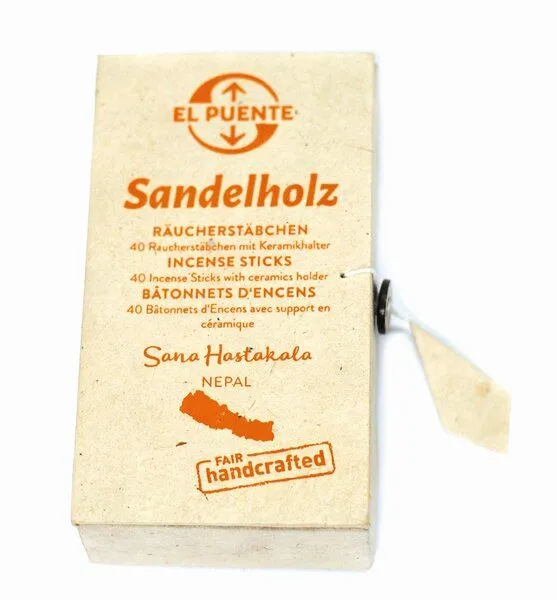 El Puente El Puente Räucherstäbchen "Sandelholz" | Fair Trade & Handmade aus Nepal, Natur, – Produktbild 2 von 2