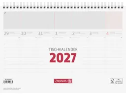 BRUNNEN Glocken Tischkalender DIN A4, FSC, (1 Woche - 1 Seite) 2027 – Produktbild 1 von 1