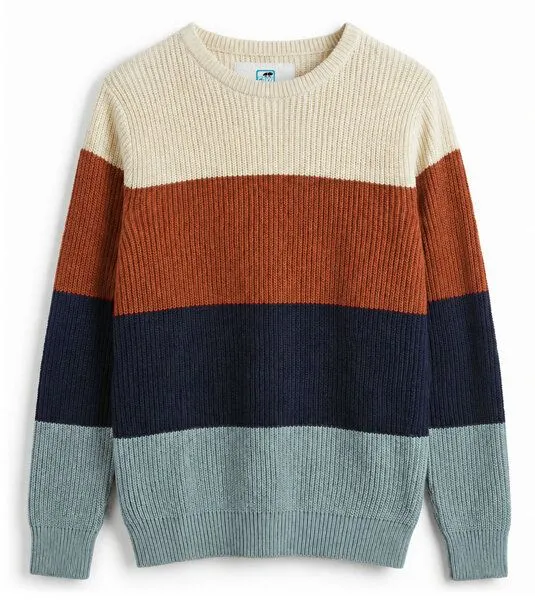 Gary Mash GARY MASH Strickpullover Anoka aus Biobaumwolle, Streifen blau (mehrfarbig), – Produktbild 4 von 4