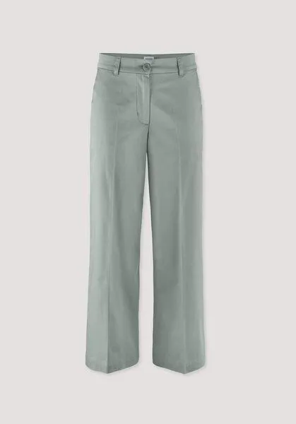 hessnatur hessnatur Hose Culotte Regular aus Bio-Baumwolle, Mattgrün, – Produktbild 4 von 4