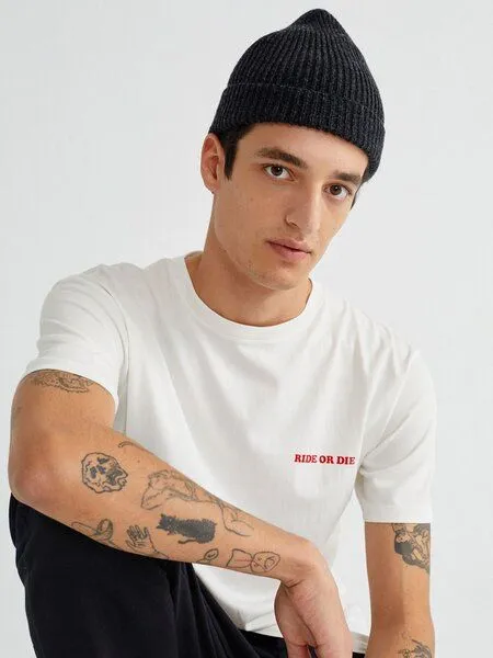 thinking mu thinking mu Beanie - Amor - aus Wolle, Black, – Produktbild 1 von 4