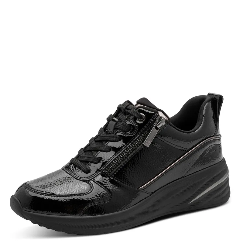 Tamaris Tamaris Wedgesneaker 100% vegan, Schwarz, – Produktbild 1 von 8