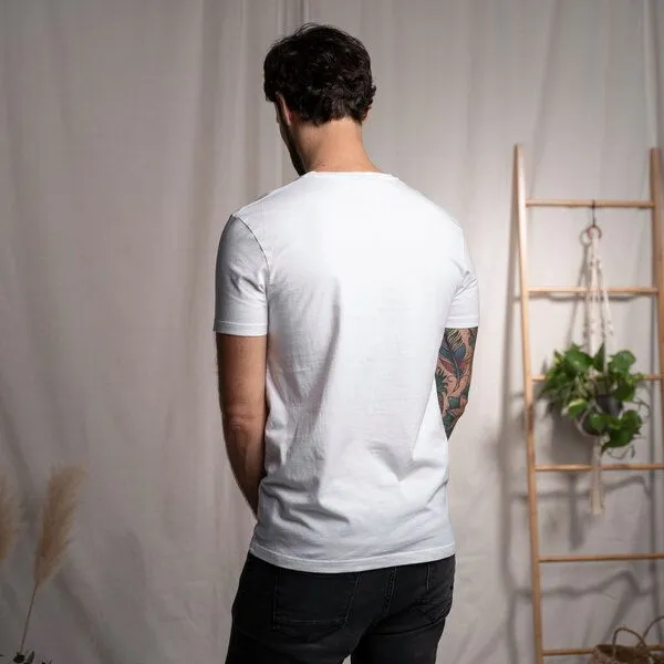 Vresh Clothing Vresh Clothing Vinn - T-Shirt aus Biobaumwolle, Weiss, – Produktbild 2 von 4