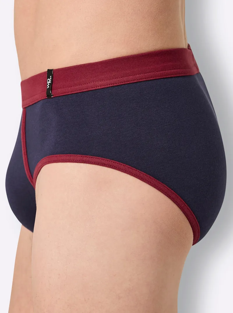 wäschepur men Slip marine + dunkelrot, Marine + dunkelrot, – Produktbild 2 von 3