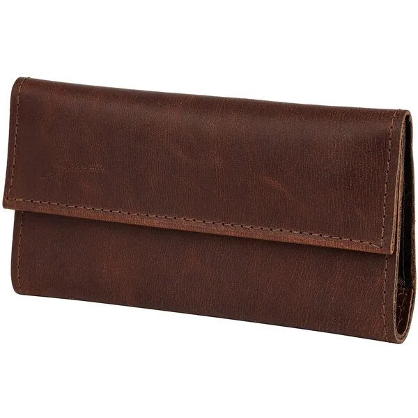 Simaru Simaru Tabaktasche Tabakbeutel aus Echtleder mit Magnet, Hellbraun, – Produktbild 3 von 3