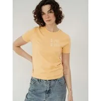 Kultgut Kultgut Artdesign - Biofair- Flauschiges Femin Shirt / Bisou Bisou, Gelb, – Produktbild 1 von 1