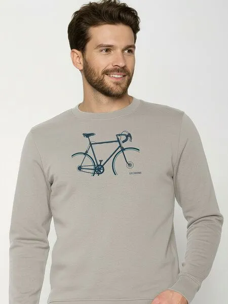 GreenBomb GREENBOMB Bike Crop Wild - Gemütliches Sweatshirt aus Bio-Baumwolle / hochwertiger Print / GOTS / Fair & Vegan, Grau (sandstone), – Produktbild 2 von 4