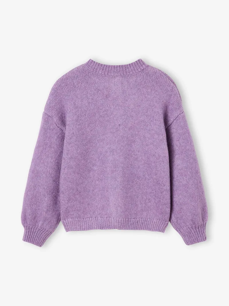 Vertbaudet Strickjacke Mädchen, Violett, – Produktbild 3 von 4