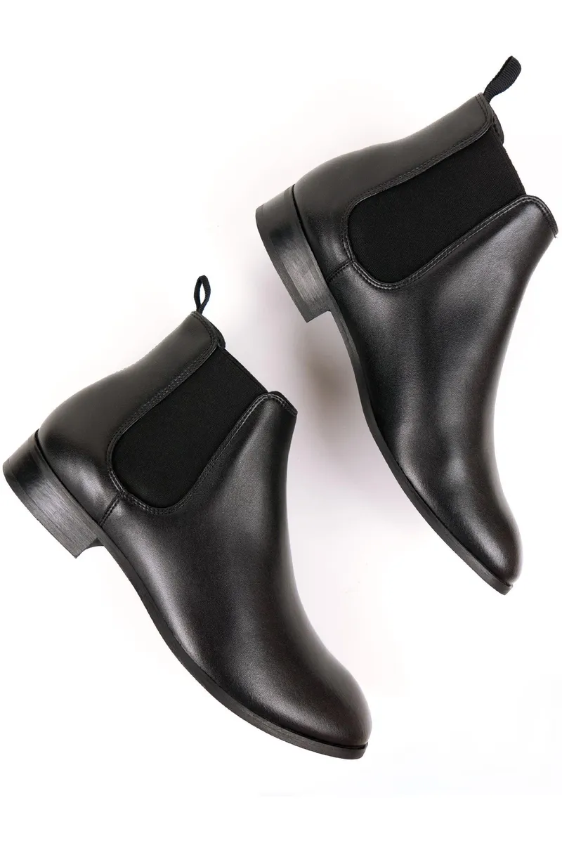 Will's Vegan Store Will's Vegan Store Herren vegan Chelsea-Boots Schwarz, Schwarz, – Produktbild 3 von 4