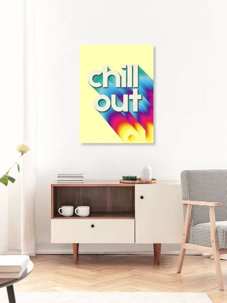 Photocircle Photocircle Poster / Leinwandbild - Chill out - neon rainbow – Produktbild 3 von 4