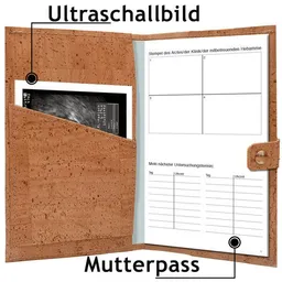 Simaru Simaru Mutterpasshülle Storch aus Kork mit 2 Fächern und Druckknopf-Verschluss – Produktbild 1 von 1