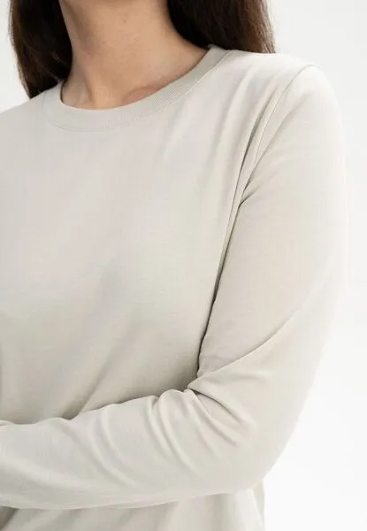 MELA MELA Langarmshirt schwer Style AASTHA aus 100% Bio-Baumwolle, Birke, – Produktbild 5 von 5