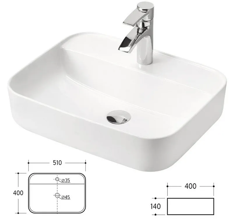 Lomadox Waschtisch DURANGO-56, Doppelwaschtisch 120 cm, Keramikwaschbecken, kaschmir, 4 Schubladen, Braun, – Produktbild 4 von 5