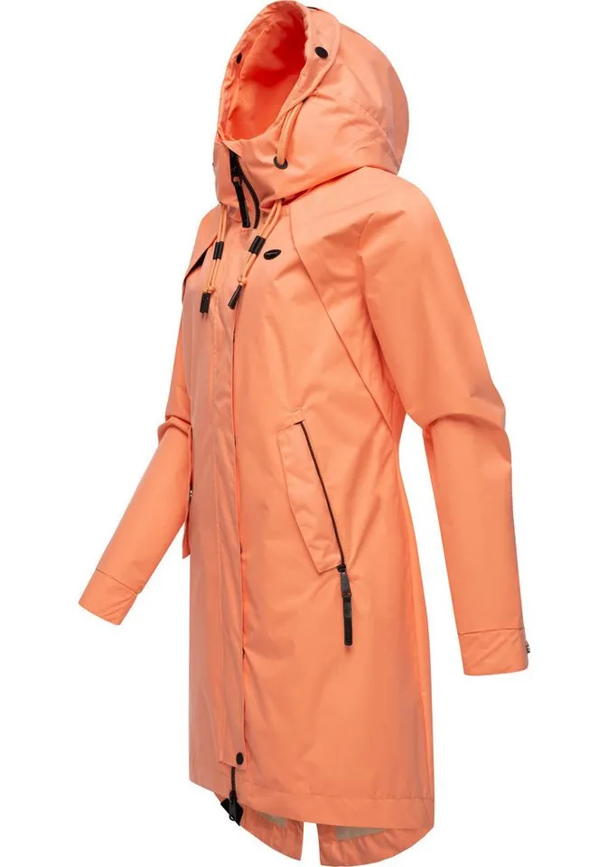 ragwear ragwear Jerseymantel Rejany Wasserdichter Damen Parka für die Übergangszeit, Orange, – Produktbild 3 von 4