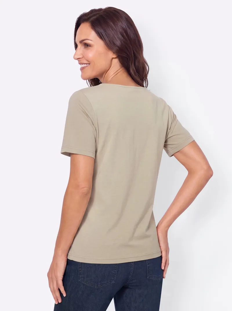 Witt V-Shirt sand, Sand, – Produktbild 2 von 2