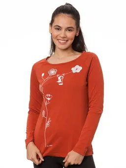 FellHerz FellHerz Damen Raglan Longsleeve Schaukelmädchen picante (orange) aus 100% Biobaumwolle – Produktbild 1 von 1