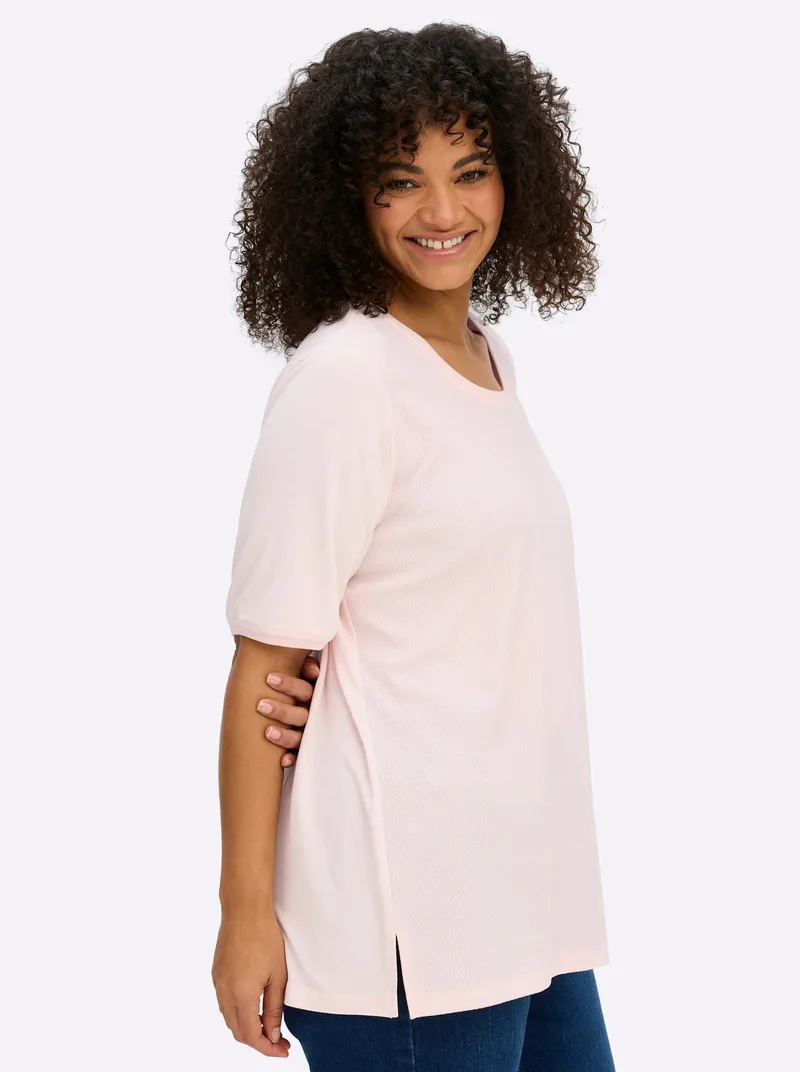 sheego Shirt hellrosé, Hellrosé, – Produktbild 2 von 2