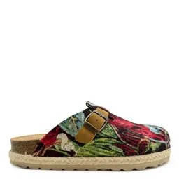 thies Vegane thies ® Rec Jungle Clogs aus rec. PES mit Dschungelmotiv – Produktbild 1 von 1